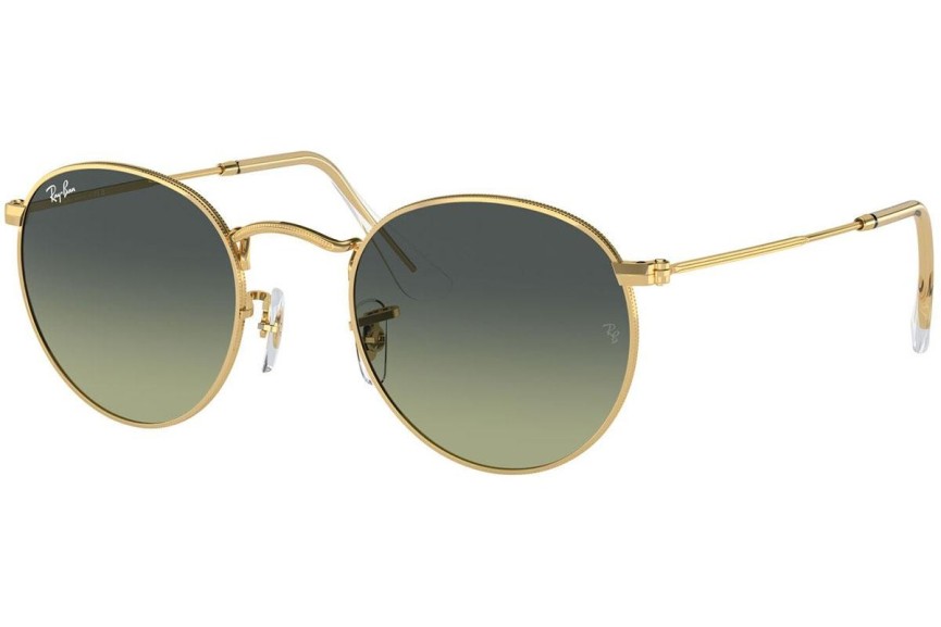 Zonnebril Ray-Ban Round Metal RB3447 001/BH Ronde Goud