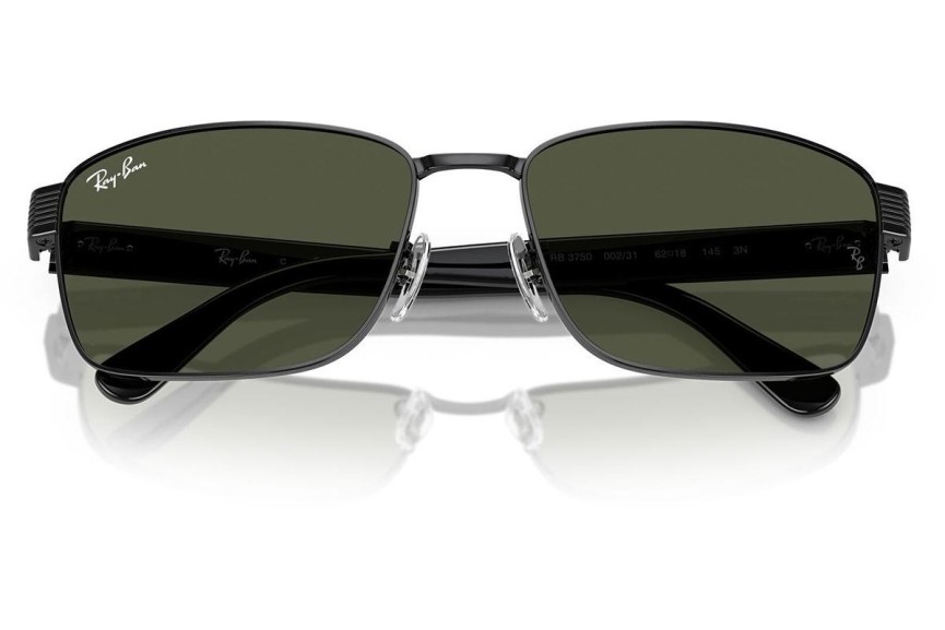 Zonnebril Ray-Ban RB3750 002/31 Vierkant Zwart