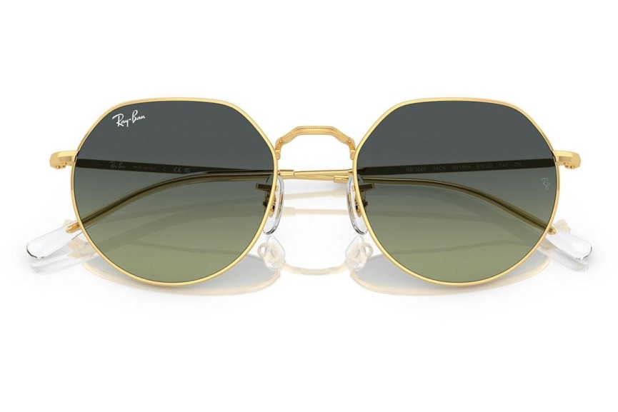 Zonnebril Ray-Ban Jack RB3565 001/BH Ronde Goud