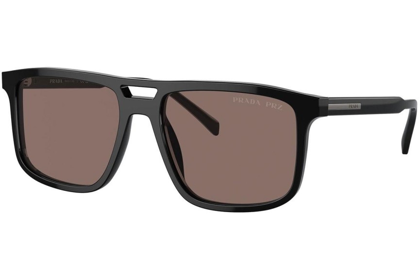 Zonnebril Prada PRA22SF 16K30H Polarized Rechthoekige Zwart