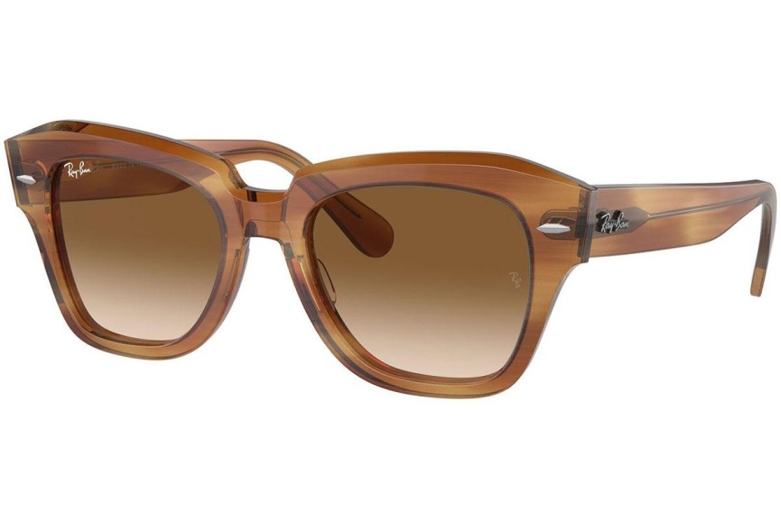 Zonnebril Ray-Ban State Street RB2186 140351 Vierkant Bruin