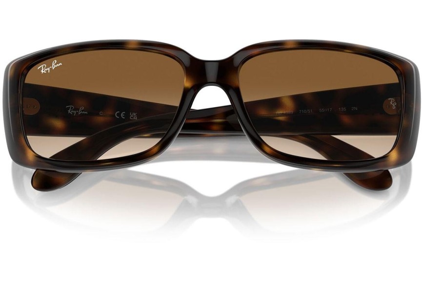 Zonnebril Ray-Ban RB4389 710/51 Rechthoekige Havana