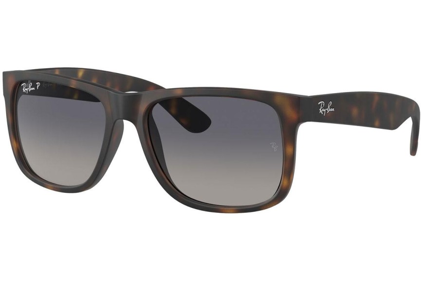 Zonnebril Ray-Ban Justin RB4165 865/8S Polarized Vierkant Havana