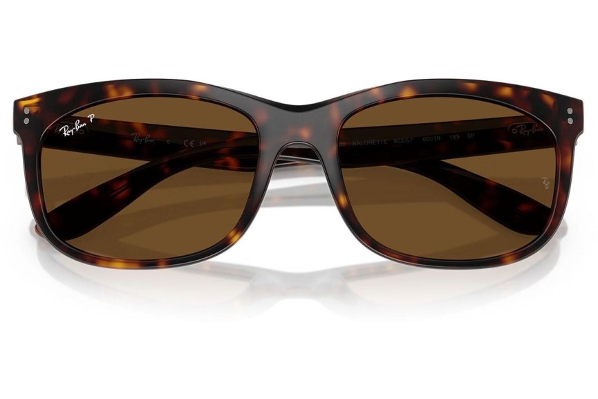 Zonnebril Ray-Ban RB2389 902/57 Polarized Rechthoekige Havana