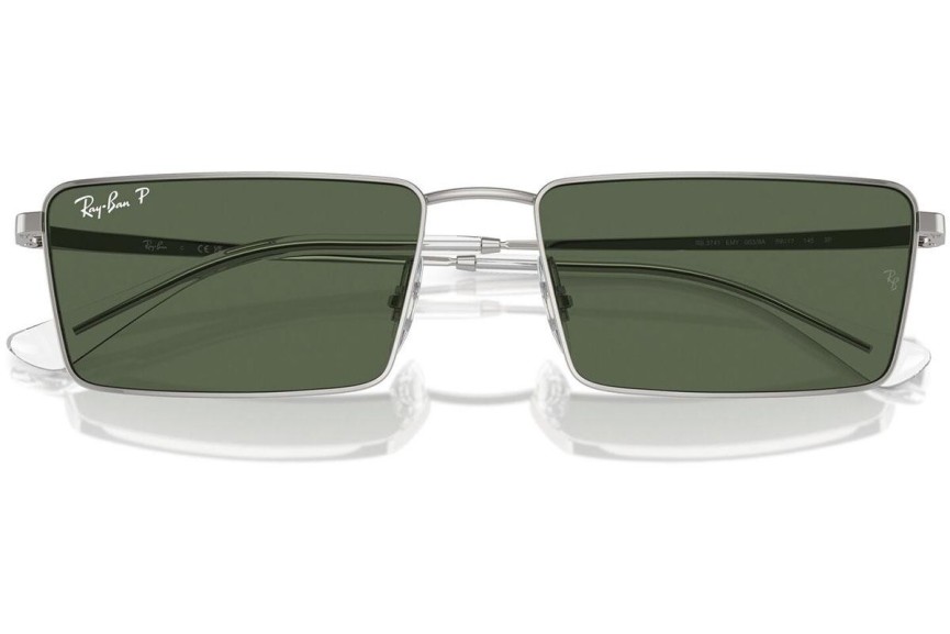 Zonnebril Ray-Ban RB3741 003/9A Polarized Rechthoekige Zilver