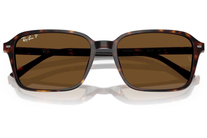 Zonnebril Ray-Ban RB2231 902/57 Polarized Vierkant Havana