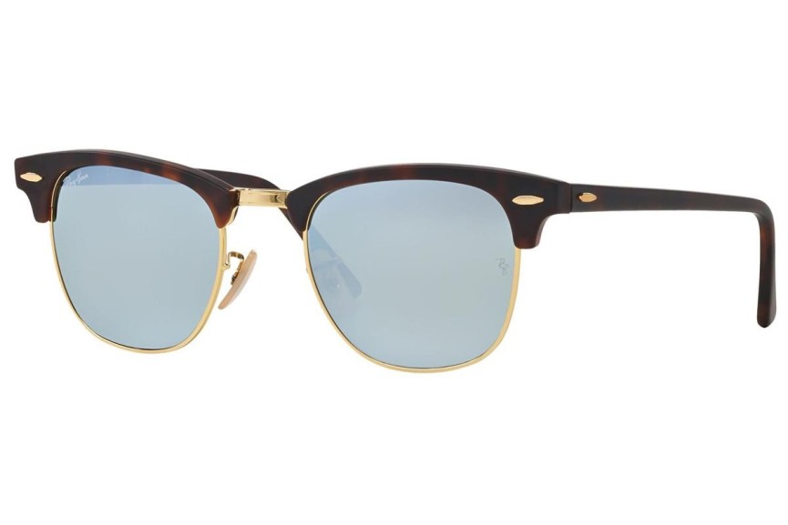 Zonnebril Ray-Ban Clubmaster Flash Lenses RB3016 114530 Browline Havana