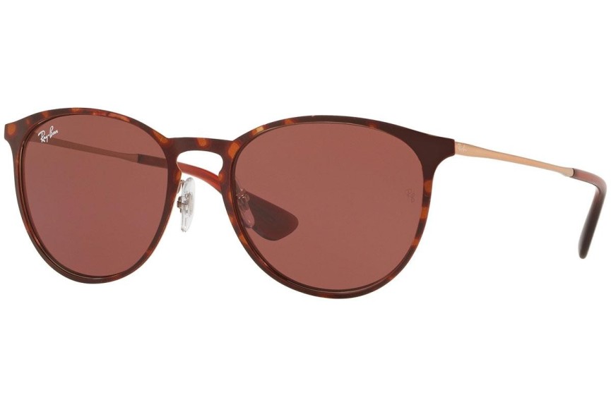 Zonnebril Ray-Ban Erika Metal RB3539 913375 Ronde Havana