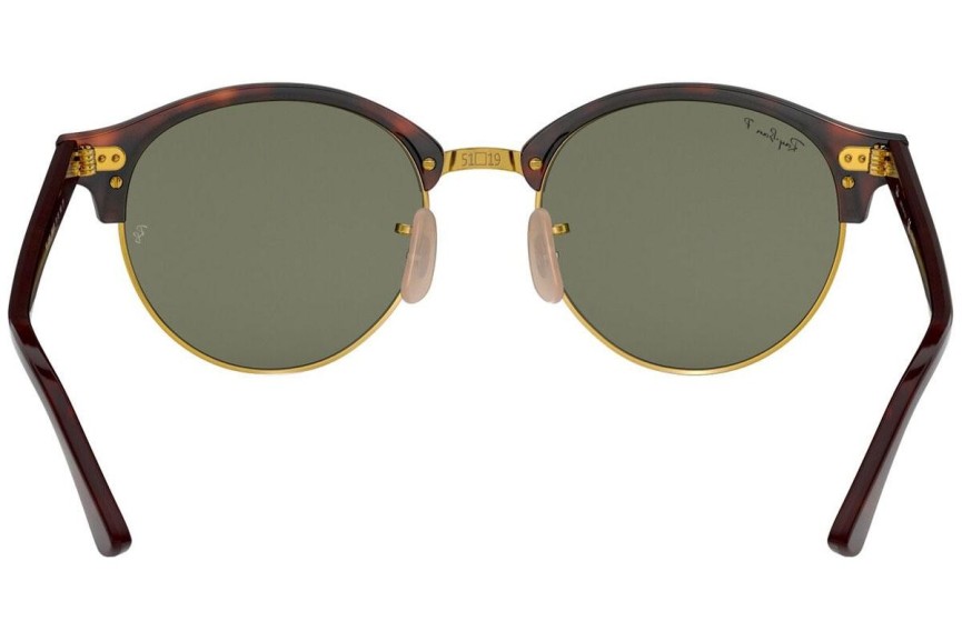 Zonnebril Ray-Ban Clubround Flash Lenses RB4246 990/58 Polarized Ronde Rood