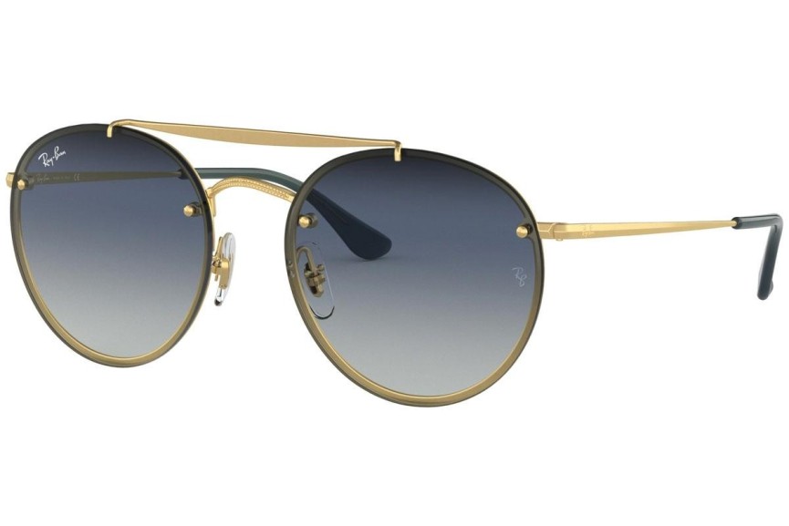 Zonnebril Ray-Ban Blaze Round Double Bridge Blaze Collection RB3614N 91400S Ronde Goud