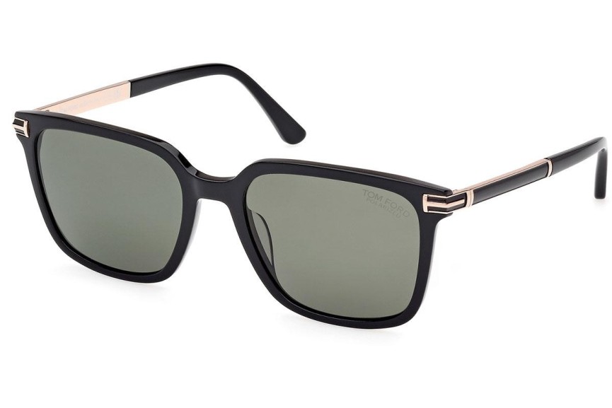 Zonnebril Tom Ford Jochem FT1183 01R Polarized Vierkant Zwart