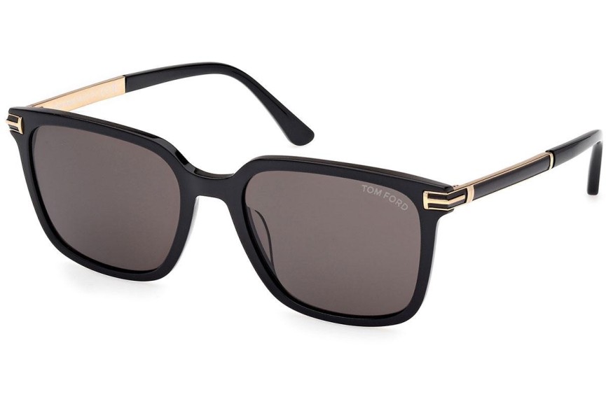 Zonnebril Tom Ford Jochem FT1183 01A Vierkant Zwart