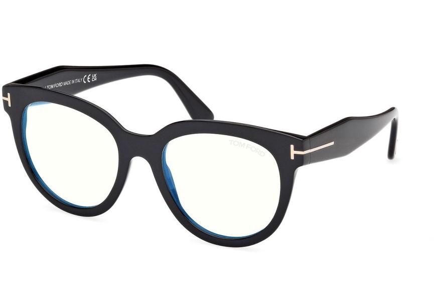 Brillen Tom Ford FT5987-B 001 Cat Eye Zwart