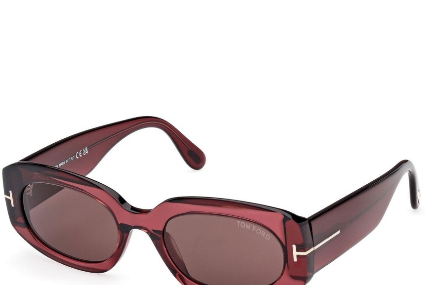 Zonnebril Tom Ford Cielle FT1187 69E Ovaal Rood