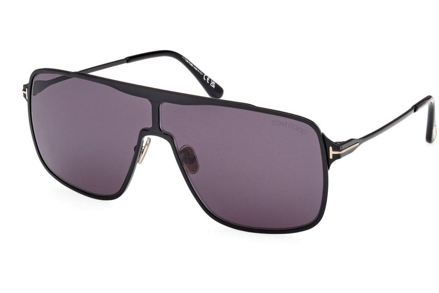 Zonnebril Tom Ford Zappa FT1173 01A Vierkant Zwart