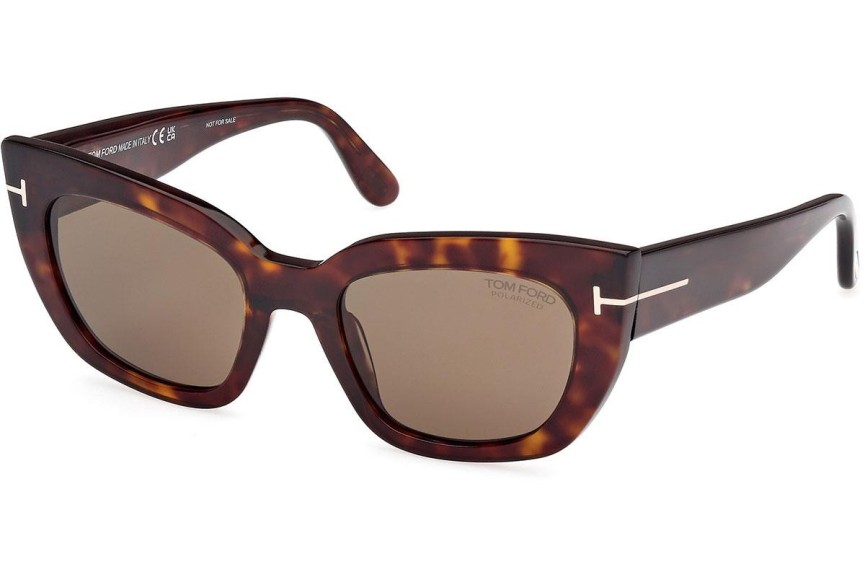 Zonnebril Tom Ford Athena FT1190 52H Polarized Cat Eye Havana