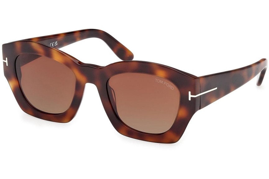 Zonnebril Tom Ford Guilliana FT1083 53F Vierkant Havana