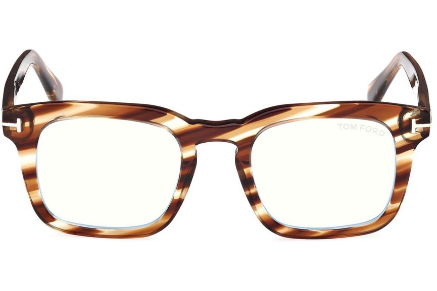 Brillen Tom Ford FT6025-B 053 Vierkant Havana