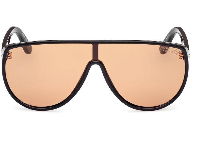 Zonnebril Tom Ford Achilles FT1182 01E Panorama | Shield Zwart