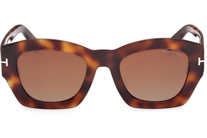 Zonnebril Tom Ford Guilliana FT1083 53F Vierkant Havana