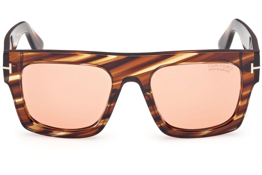 Zonnebril Tom Ford Fausto FT0711 53E Flat Top Havana