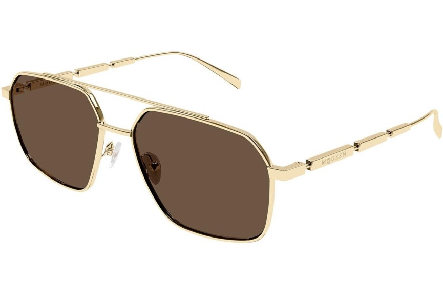 Zonnebril Alexander McQueen AM0477S 002 Pilot Goud