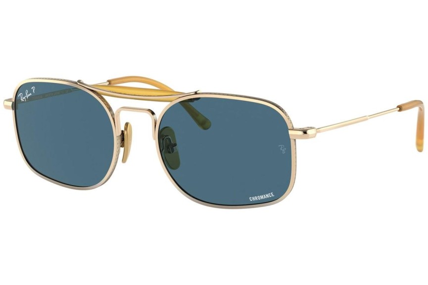 Zonnebril Ray-Ban Chromance Collection RB8062 9205S2 Polarized Vierkant Goud