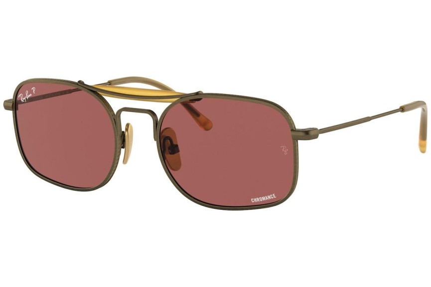 Zonnebril Ray-Ban Chromance Collection RB8062 9207AL Polarized Vierkant Bruin