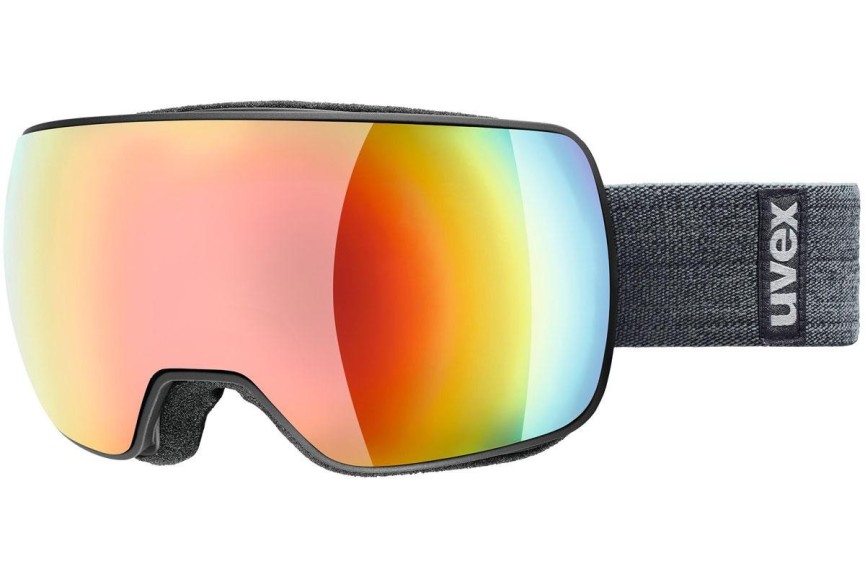 Ski Goggles uvex compact FM Black Mat S3 Panorama | Shield Zwart