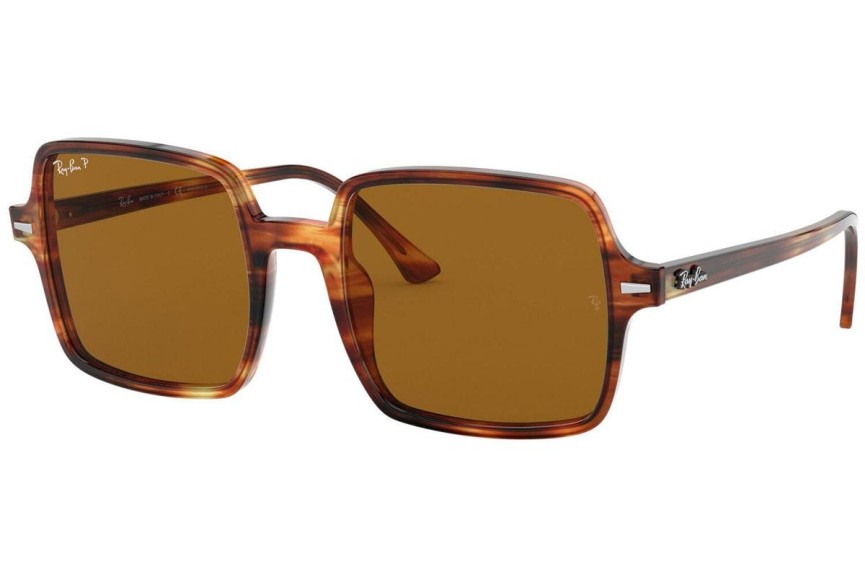 Zonnebril Ray-Ban Square II RB1973 954/57 Polarized Oversize Havana