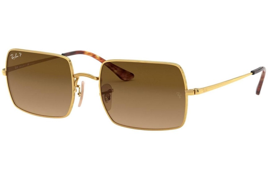 Zonnebril Ray-Ban Rectangle RB1969 9147M2 Polarized Vierkant Goud