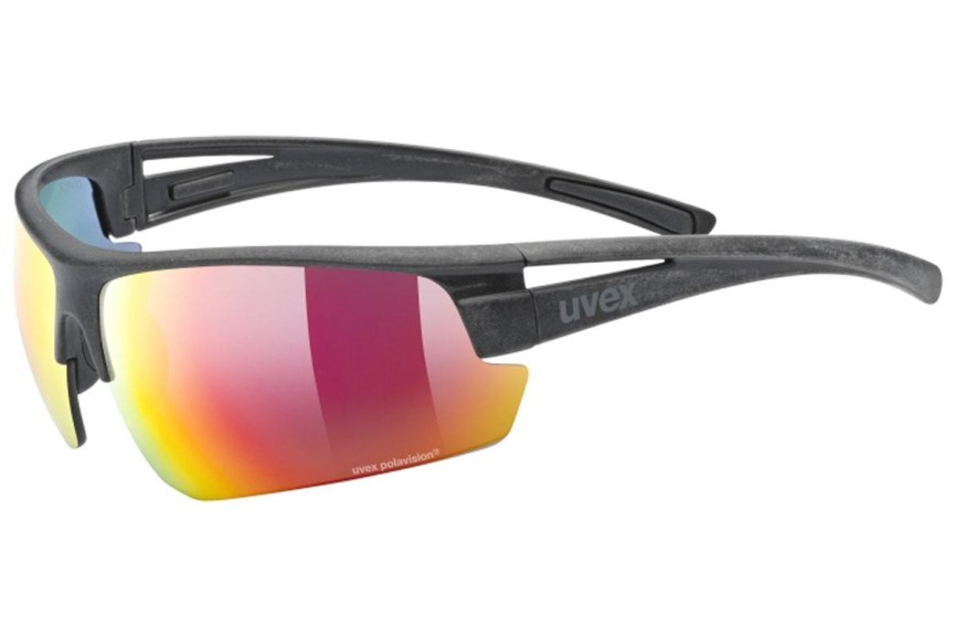 Zonnebril uvex sportstyle ocean P Black Mat S3 Polarized Rechthoekige Zwart