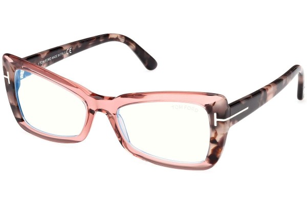 Brillen Tom Ford FT5879-B 072 Cat Eye Roze