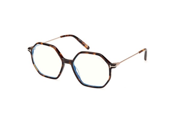 Brillen Tom Ford FT5952-B 052 Rechthoekige Havana