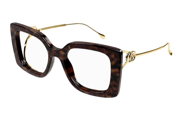 Brillen Gucci GG1567O 002 Rechthoekige Havana