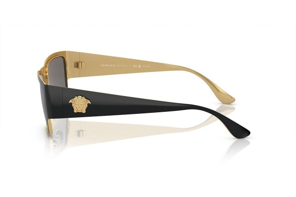 Zonnebril Versace VE2262 143381 Polarized Vierkant Zwart