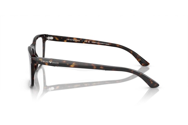 Brillen Emporio Armani EA3227 6052 Rechthoekige Havana