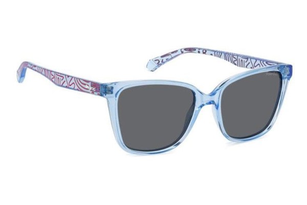 Zonnebril Polaroid Junior PLD8062/S MVU/M9 Polarized Cat Eye Blauw