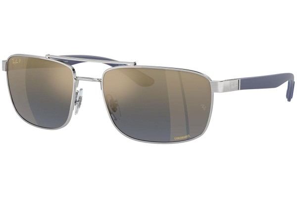 Zonnebril Ray-Ban RB3737CH 003/J0 Polarized Rechthoekige Zilver