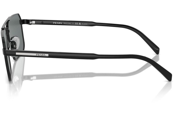 Zonnebril Prada PRA57S 1AB5Z1 Polarized Rechthoekige Zwart