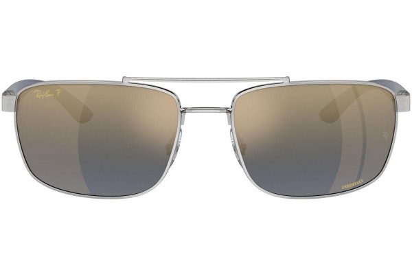 Zonnebril Ray-Ban RB3737CH 003/J0 Polarized Rechthoekige Zilver