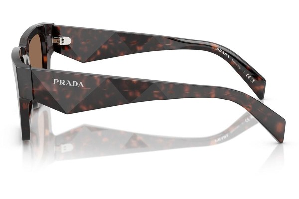 Zonnebril Prada PRA06S 17N06B Rechthoekige Havana