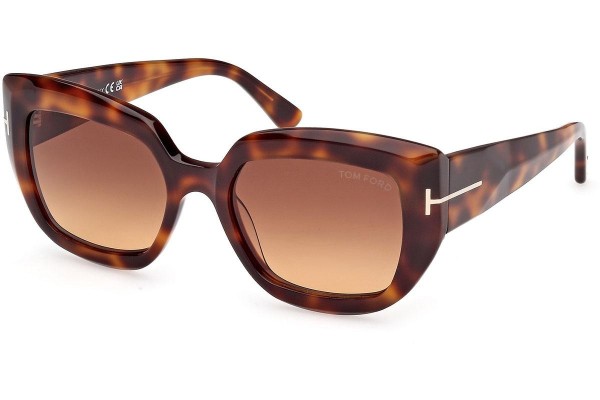 Zonnebril Tom Ford Saltzman FT1192 53F Cat Eye Havana