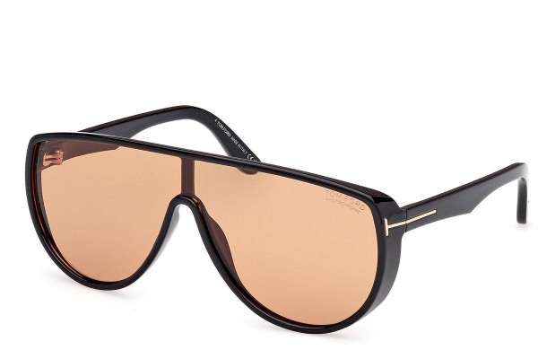 Zonnebril Tom Ford Achilles FT1182 01E Panorama | Shield Zwart