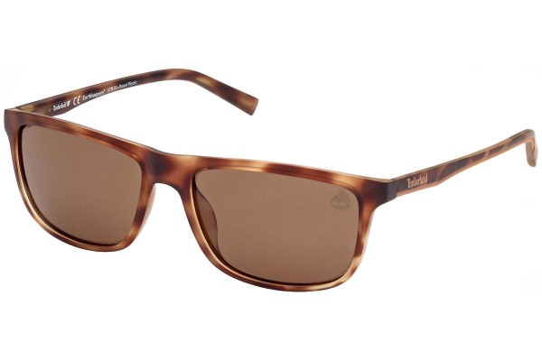 Zonnebril Timberland TB9266 52H Polarized Rechthoekige Havana