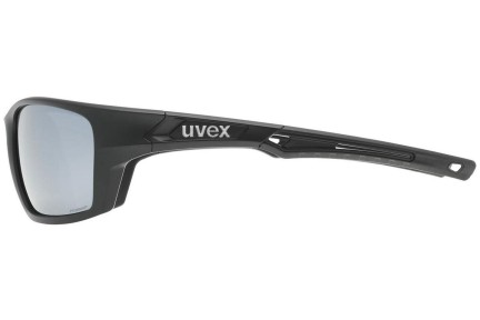 Zonnebril uvex sportstyle 232 P Black Mat S3 Polarized Rechthoekige Zwart