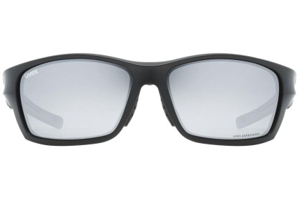 Zonnebril uvex sportstyle 232 P Black Mat S3 Polarized Rechthoekige Zwart