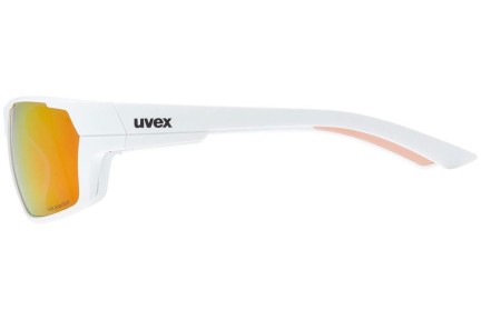 Zonnebril uvex sportstyle 233 P White Mat S3 Polarized Rechthoekige Wit