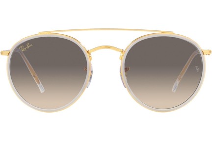 Zonnebril Ray-Ban Round Double Bridge RB3647N 923632 Ronde Goud