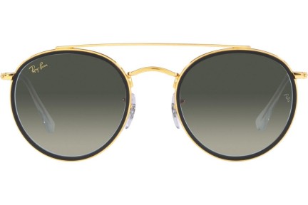 Zonnebril Ray-Ban Round Double Bridge RB3647N 923871 Ronde Goud